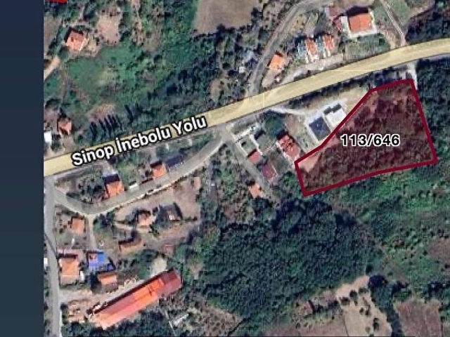 SİNOP KARA YOLUNA CEPHE VİLLA YAPIMINA UYGUN 5,674 m2 TARLA - Görsel 2