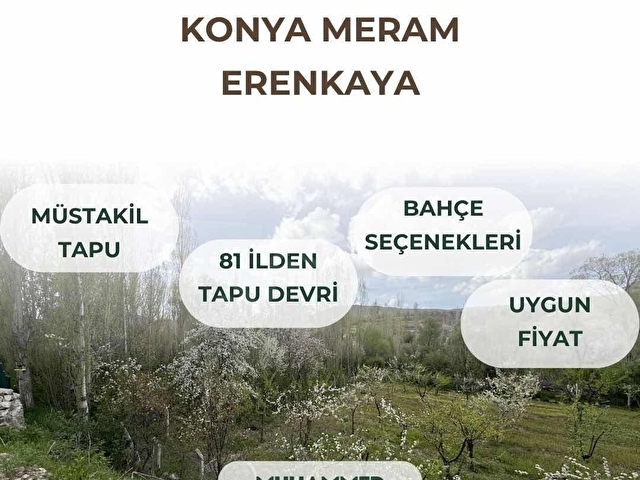 KONYA ANTALYA YOLUNA VE DEREYE YAKIN SUYU OLAN CAZİP BUTİK BAHÇE - Görsel 4