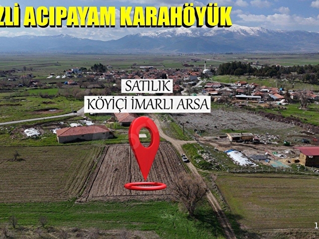 ACIPAYAM KARAHÖYÜKTE 656 M2 2 KATA İMARLI SATILIK ARSA - Görsel 3