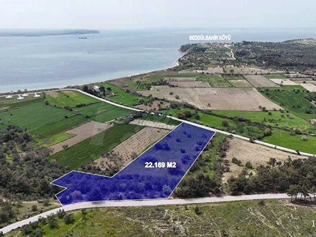 ÇANAKKALE ECEABAT SEDDÜLBAHİRDE 22 DÖNÜM YOLA CEPHELİ TARLA - Görsel 2