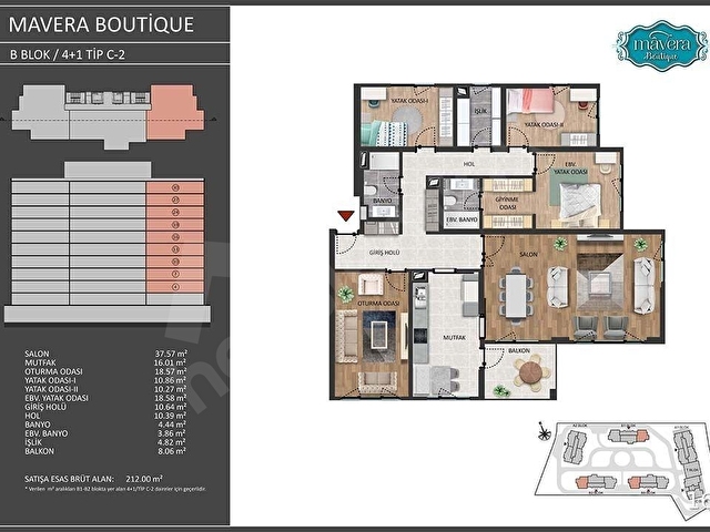 MAVERA BOUTİQUE SATILIK 4+1 SIFIR DAİRE - Görsel 6