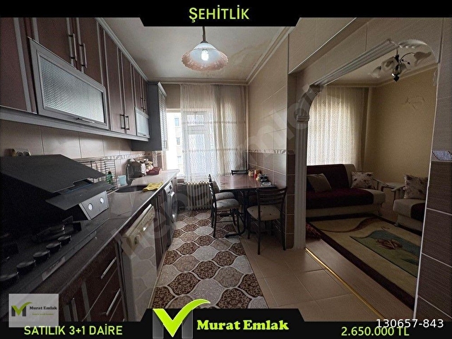 MURAT İNŞAAT EMLAKTAN ŞEHİTLİK MAHALLESİNDE SATILIK 3+1 DAİRE - Görsel 4