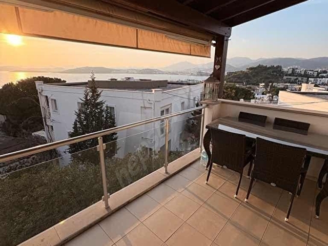 BODRUM KUMBAHÇEDE DENİZE 100 METRE PANORAMİK MANZARALI DAİRE - Görsel 26