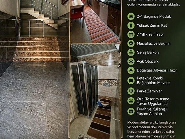 GAZİLER MAHALLESİNDE MASRAFSIZ, BAKIMLI 2+1 DAİRE!