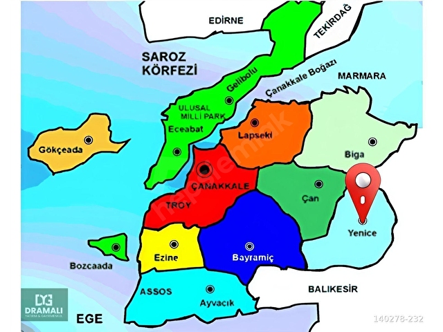 ÇANAKKALE YENİCE BALLIÇAY 725 m2 İMARLI ARSA KAZ DAĞI MANZARALI - Görsel 3