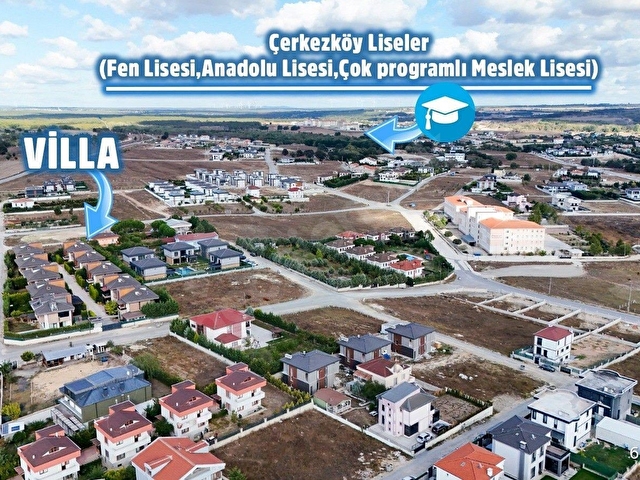 NET YATIRIMDAN ÇERKEZKÖYDE SİTE İÇERİSİNDE ULTRA LÜKS EŞYALI KİRALIK VİLLA - Görsel 2