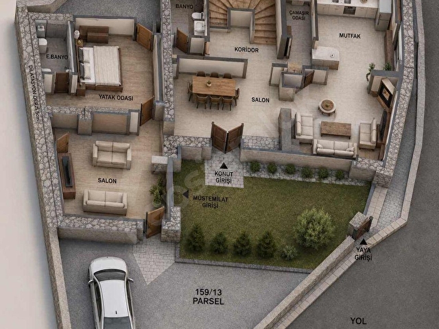 EGE PANORAMADAN PROJELİ RUHSATLI TAŞ EV VE MÜŞTEMİLATI - Görsel 6