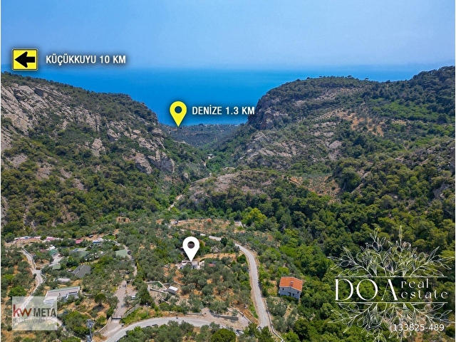 ASSOS ARIKLI DENİZ MANZARALI 1276m2 BAHÇELİ 193 M2 SATILIK VİLLA - Görsel 2