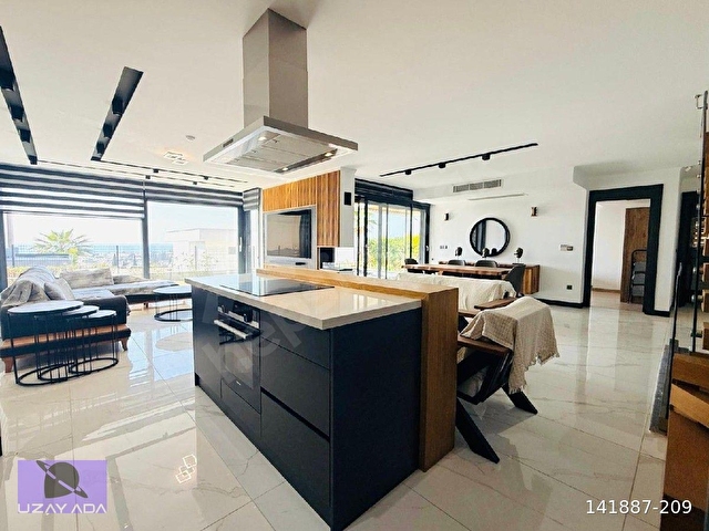 Karaova mah.Full eşyalı, özel havuzlu,deniz manzaralı,tek müstakil 4+1 satılık villa - Görsel 13