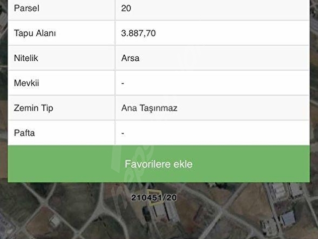 Elmadağ Satılık Ticari Fabrika Arsası 3887 m² Tamamı - Görsel 2