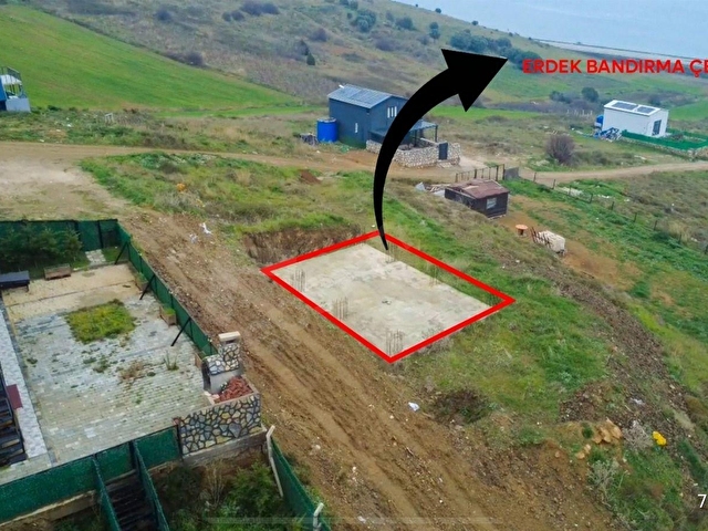 BANDIRMA ÇALIŞKANLARDA 137 M2 İÇERİSİNDE TEMELİ HAZIR ARSA - Görsel 5