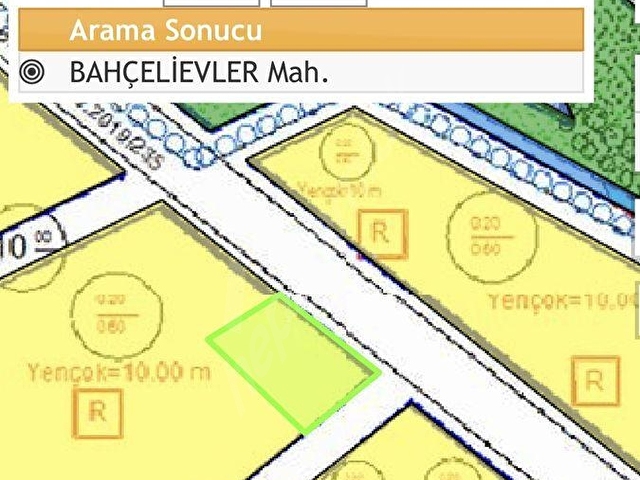 BAHÇELİEVLER’de 643,90 m2 SATILIK VİLLA PARSELİ
