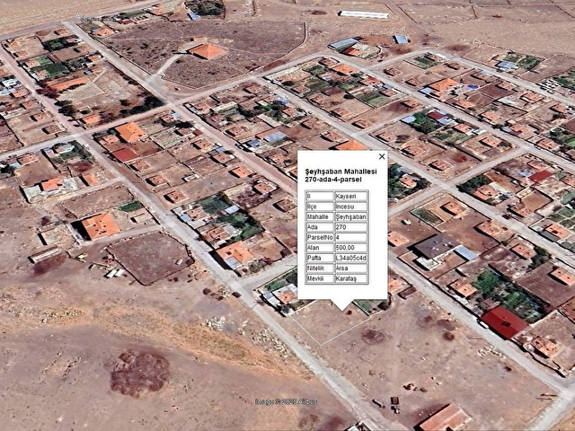 İNCESU ŞEYHŞABAN 500 M2 ARAÇ TAKASLI TEMİZ TEK TAPU PARSEL - Görsel 2