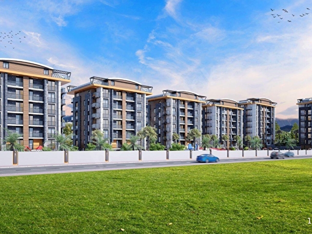 Serik Orta Mahallede Heaven Garden Residence 1+1 Satılık Daire - Görsel 14