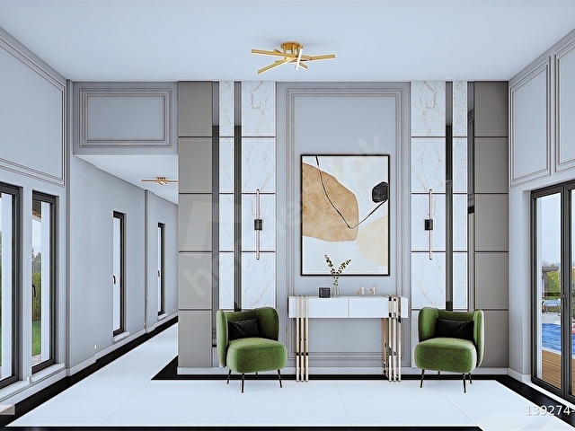 TEK KAT-YATAY MİMARİ-1750 M2 BAHÇE-330 M2 KULLANIM ALANLI VİLLA - Görsel 20