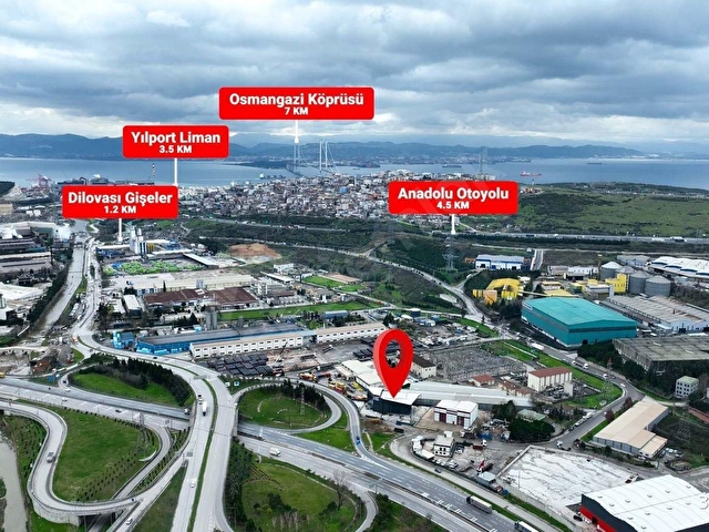 DİLOVASI OSB İÇİ E5 CEPHELİ KİRALIK 1670 M2 FABRİKA - DEPO - Görsel 24