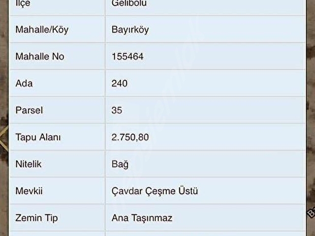 ÇANAKKALE/GELİBOLU/BAYIRKÖYDE SATILIK BAĞ YERİ - Görsel 9