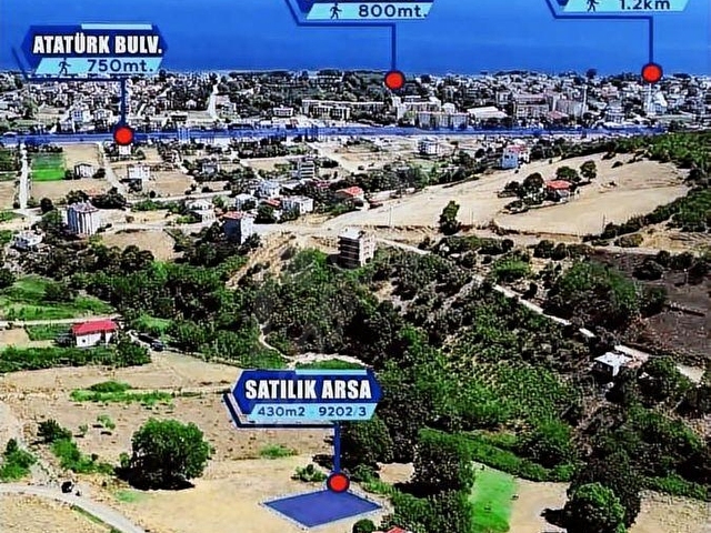 REELDEN SATILIK DENİZ VE DOĞA MANZARALI 430 M2 ARSA - Görsel 4