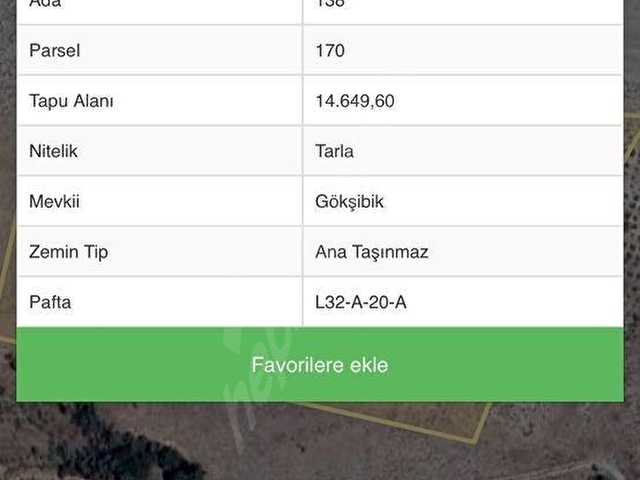 ÖZYURT GAYRİMENKUL’den KIZILKAYA DA TARLA - Görsel 2