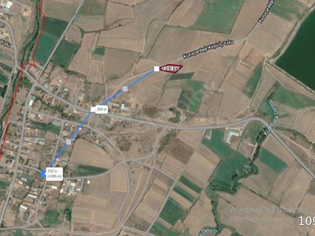 BABAESKİ KARACAOĞLAN MUHTEŞEM ARAZİ YOLA CEPHE YARISI ARSA GEÇİYOR 2680 M2   4 HİSSE - Görsel 9
