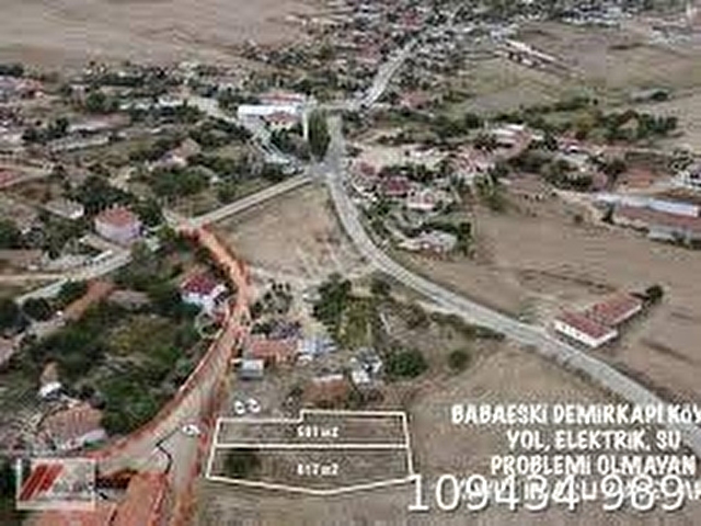 BABAESKİ KARACAOĞLAN MUHTEŞEM ARAZİ YOLA CEPHE YARISI ARSA GEÇİYOR 2680 M2   4 HİSSE