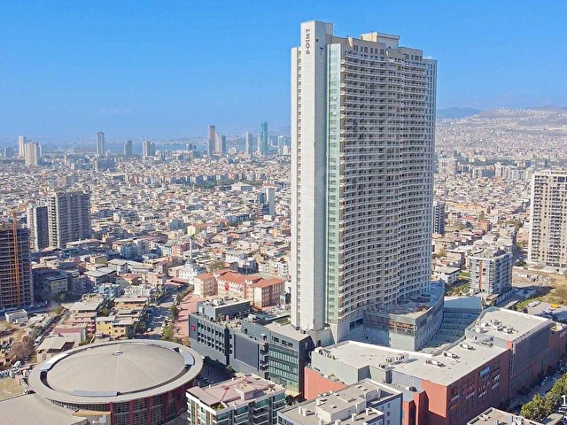 POINT BORNOVA RESIDENCE 34. KAT EŞYALI DENİZ MANZARALI SATILIK 1+1 - Görsel 2