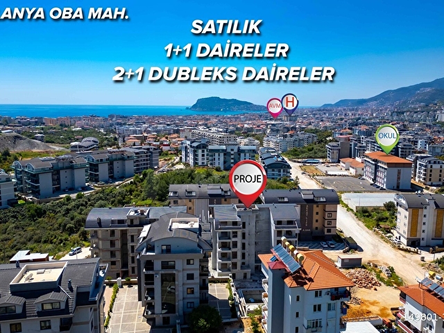 ALANYA OBA MAH. TAKSİT İMKANI-AKTİVİTELİ SATILIK 1+1 DAİRELER