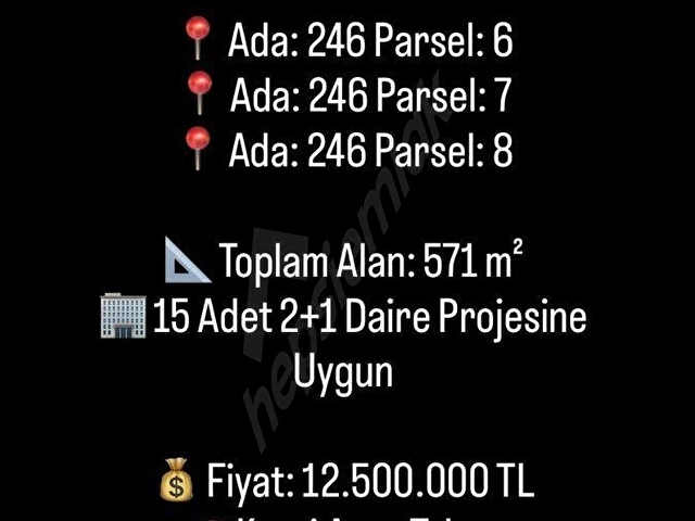 İnegöl Cerrah’ta Konut İmarlı 571 m² Satılık Arsa – 3 Adet Parsel