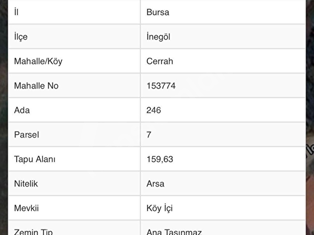 İnegöl Cerrah’ta Konut İmarlı 571 m² Satılık Arsa – 3 Adet Parsel - Görsel 3