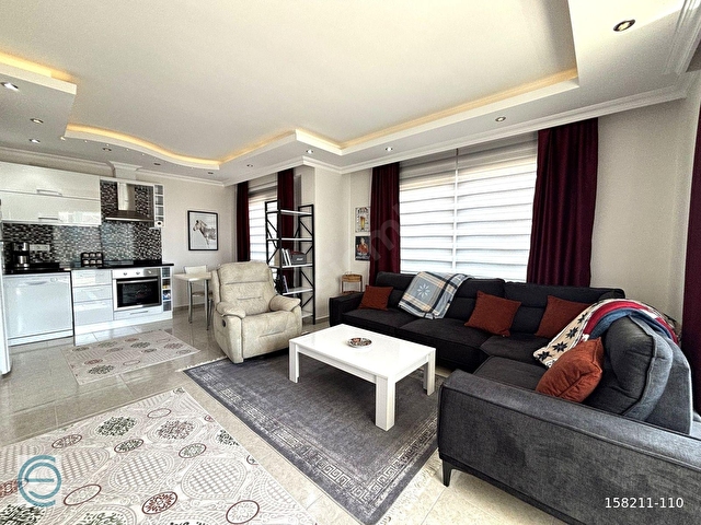 MAHMUTLARDA DENİZ MANZARALI LÜX EŞYALI GENİŞ 1+1 DAİRE - Görsel 17