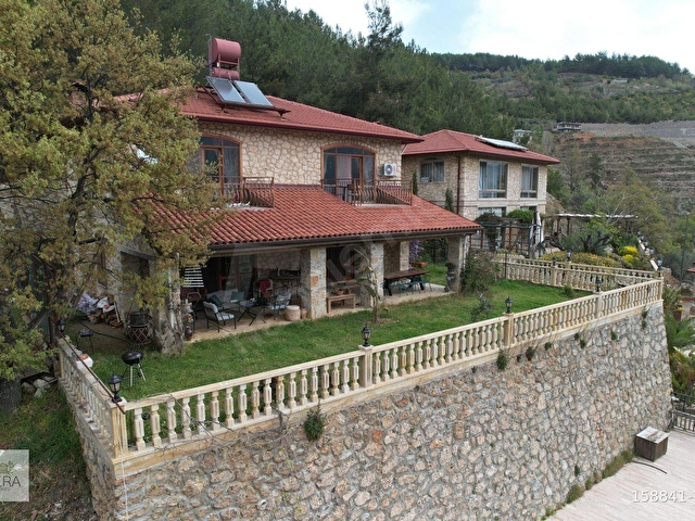 ALANYA DİMÇAYI ÜZÜMLÜ SATILIK TAŞ VİLLA BUNGALOV KONSEPTLİ MÜLK - Görsel 9