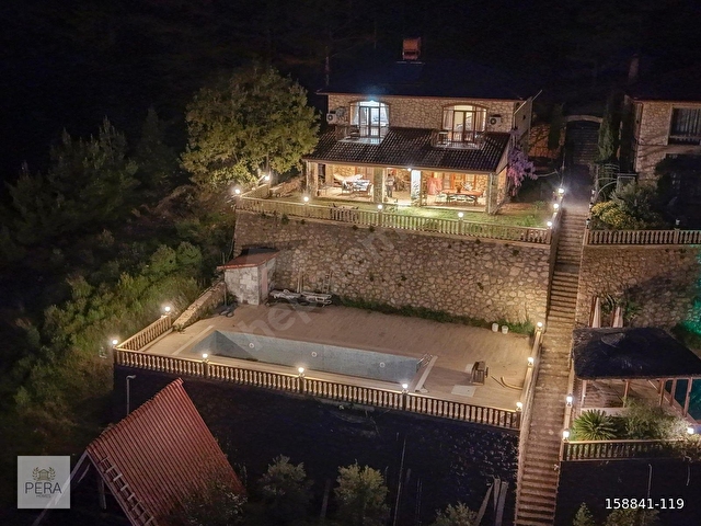 ALANYA DİMÇAYI ÜZÜMLÜ SATILIK TAŞ VİLLA BUNGALOV KONSEPTLİ MÜLK - Görsel 30