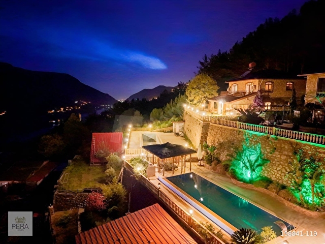 ALANYA DİMÇAYI ÜZÜMLÜ SATILIK TAŞ VİLLA BUNGALOV KONSEPTLİ MÜLK