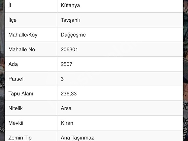 MUHTAR EMLAKTAN DAĞÇEŞME MAHALLESİNDE SATILIK ARSA