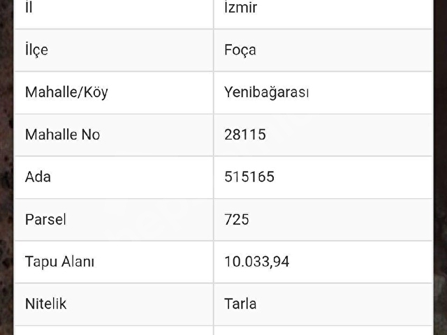 Foça Yenibağarası Karaağaç Mevkiinde Satılık 263 Metrekare Hisseli Tapu Parsel Tarla Hünkar Emlaktan - Görsel 4