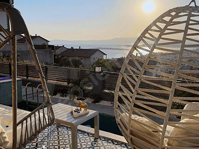 Akarcada Full Deniz Manzaralı 3+2 Triplex Müstakil Havuzlu - Görsel 14