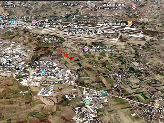 AKYURT BALIKHİSAR DA SATILIK ARSA İMAR SINIRINDA TEK TAPU YATIRIMA UYGUN 10.000 m2 - Görsel 9