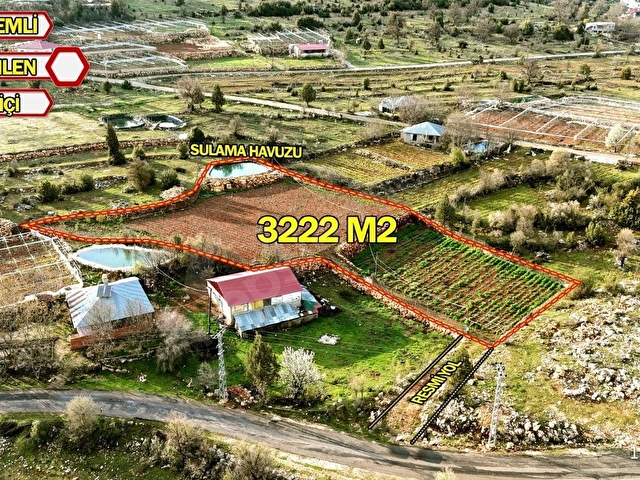 ERDEMLİ KIZILENDE 3222 M2 KURULU DÜZEN KÖYİÇİ ARSA BAHÇE - Görsel 2