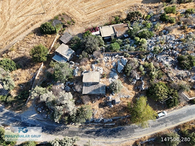 Milas Çökertmede Deniz Manzaralı Tapulu 800m2 Müstakil Taş Ev - Görsel 13
