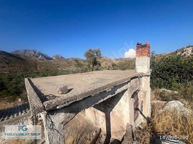 Milas Çökertmede Deniz Manzaralı Tapulu 800m2 Müstakil Taş Ev - Görsel 29