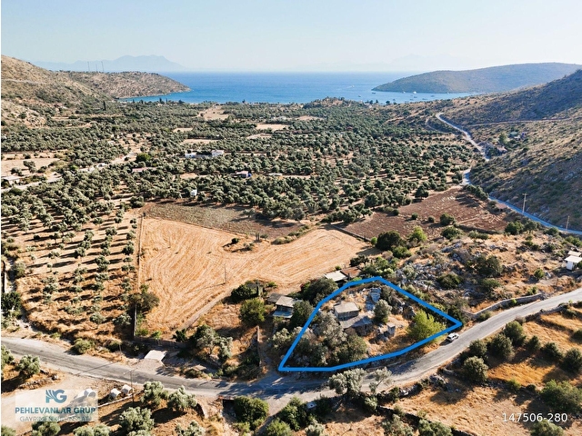 Milas Çökertmede Deniz Manzaralı Tapulu 800m2 Müstakil Taş Ev - Görsel 6