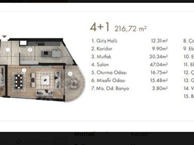 NATURA VADİDE EN İYİ KONUMDA VADİ MANZARALI SÜPER DAİRE 4+1