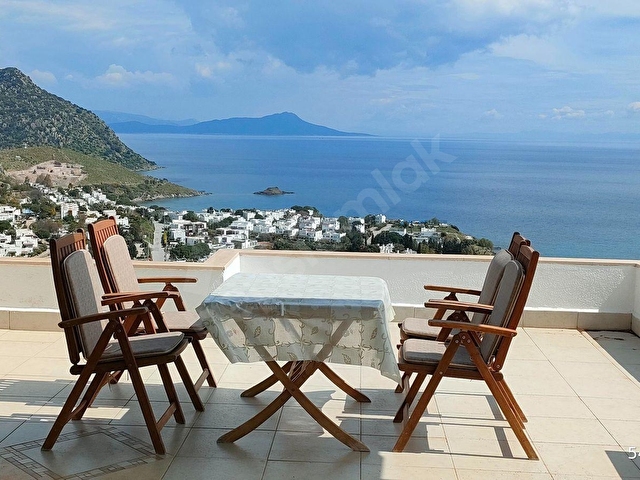 Bodrum Akyarlar Karaincirde Kos Manzaralı, Havuzlu Sitede Kiralık 3+1 - Görsel 5