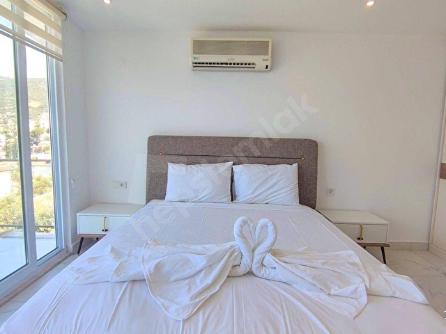 Kalkan Kalamarda, 4+1 müthiş deniz manzaralı,özel havuzlu  villa - Görsel 21