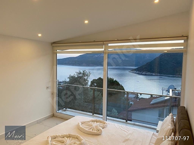 Kalkan Kalamarda, 4+1 müthiş deniz manzaralı,özel havuzlu  villa - Görsel 27