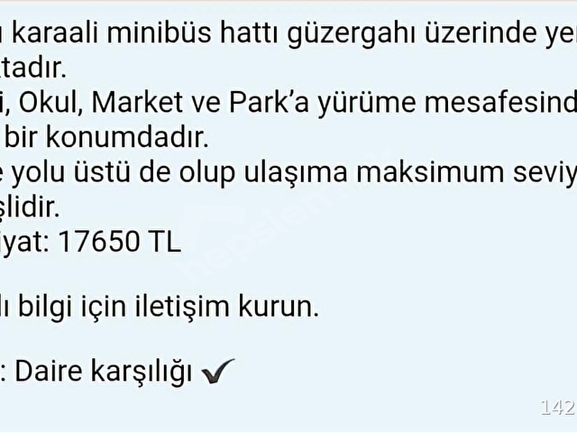 ÇAKIR EMLAK OFİSİNDEN SATILIK KÖŞE BAŞI ARSA - Görsel 2