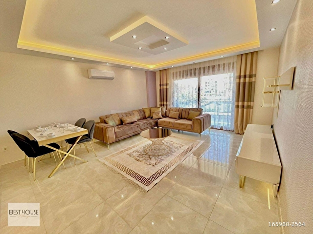 ALANYA KESTEL’DE DENİZE 400 M LÜKS FULL EŞYALI 2+1 SATILIK DAİRE