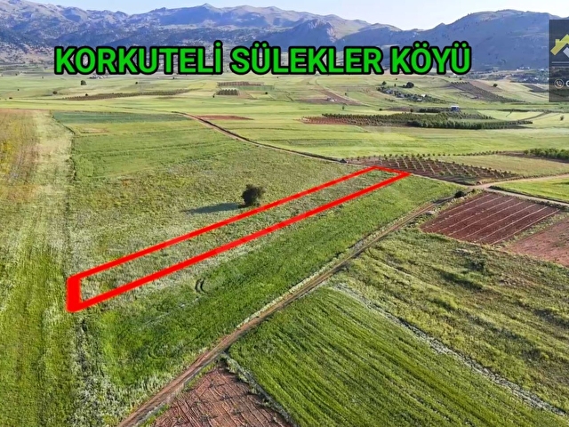 KORKUTELİ SÜLEKLER DE SATILIK 2.277M2 TARLA RESMİ YOLU VAR - Görsel 7