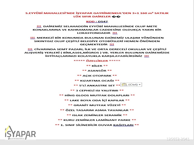 SELEHADDİN EYYUBİ MAHALLESİNDE KAHRAMANLAR CADDESİNE ÇOK YAKIN LÜKS 3+1 DAİRE - Görsel 10