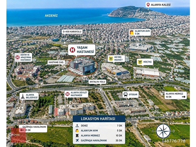 ALANYA ŞEKERHANE 2+1 110M2 DENİZE 900 METRE KUPON DAİREEEEEEEEEE - Görsel 13